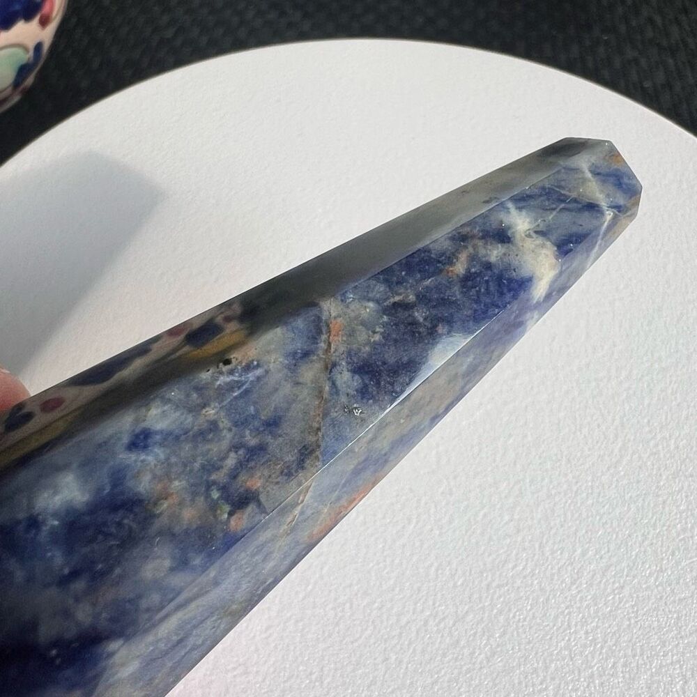 Sodalite Crystal Wand with Rose‎ Gold Stand - Picture 6 of 10